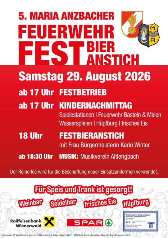 5. Maria Anzbacher Feuerwehr Festbieranstich