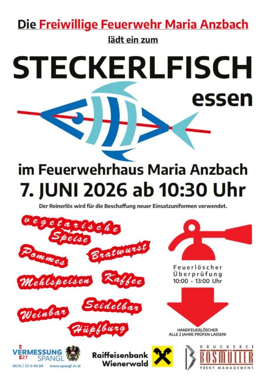 Einladung zum Steckerfischessen 7. Juni&nbsp;2026